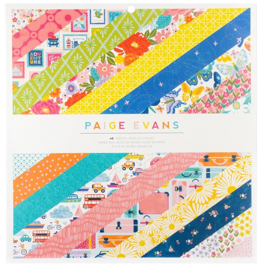 מארז דפי קארדסטוק 12&quot; - Paige Evans Adventurous Single-Sided Paper Pad