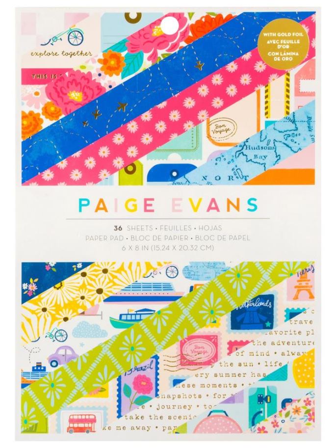 מארז דפי קארדסטוק 8&quot;*6&quot; - Paige Evans Adventurous Single-Sided Paper Pad