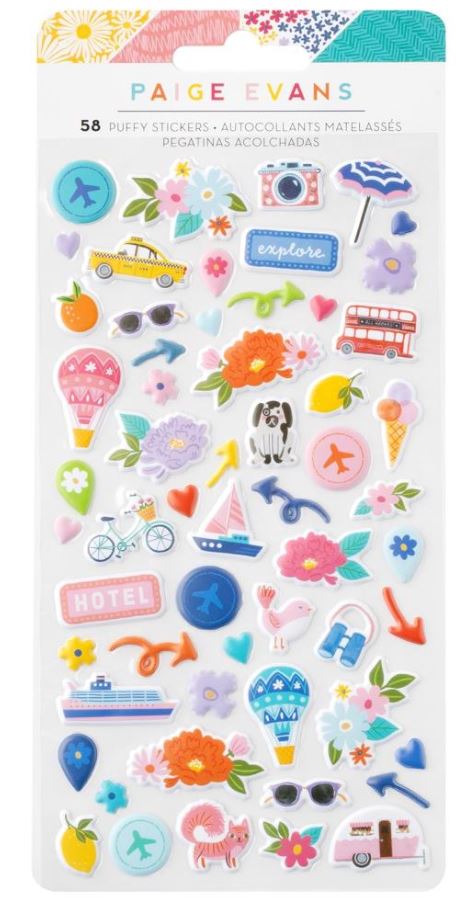 מדבקות פאף - Paige Evans Adventurous Puffy Stickers