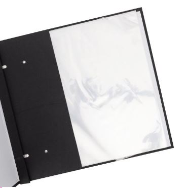 אלבום 12" שחור - Colorbok Post Bound Fabric Album "12