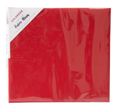 אלבום 12&quot; אדום - Colorbok Post Bound Fabric Album &quot;12