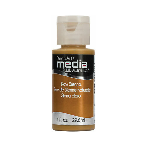 DecoArt Media Fluid Acrylic Paint - Raw Sienna