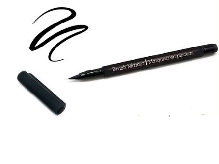 Color Factory Long-Tip Brush Marker - Black