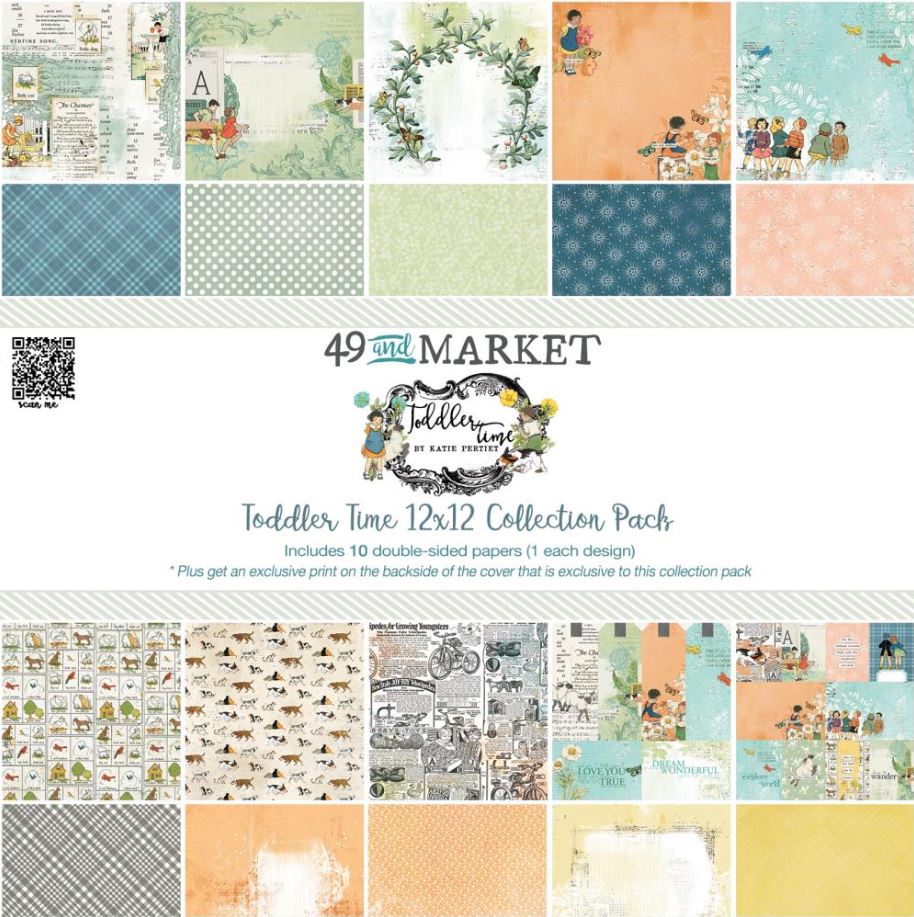 מארז דפי קארדסטוק 12&quot; - 49And Market Collection Pack - Toddler Time