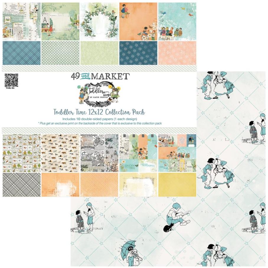 מארז דפי קארדסטוק 12" -  49And Market Collection Pack - Toddler Time