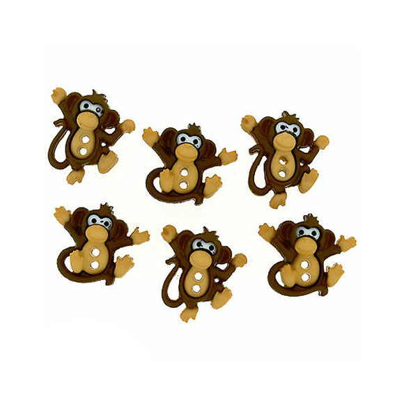 כפתורים Jesse James - Sew Cute Monkeys