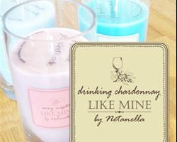 נר צילינדר גדול - Drinking Chardonnay