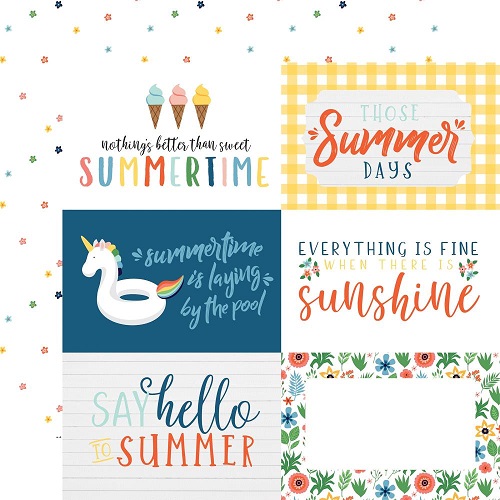 דף קארדסטוק 2151- Summertime - 6"X4" Journaling Cards