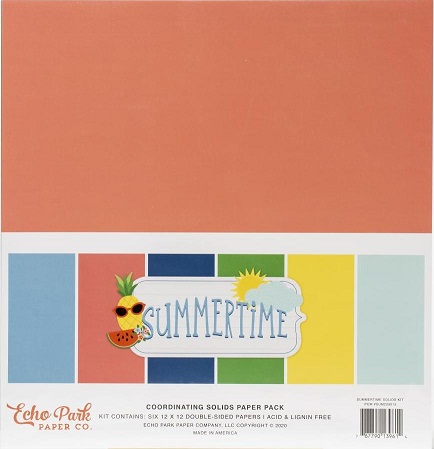 מארז קארדסטוק 12&quot; - Summertime Double-Sided Solid Cardstock