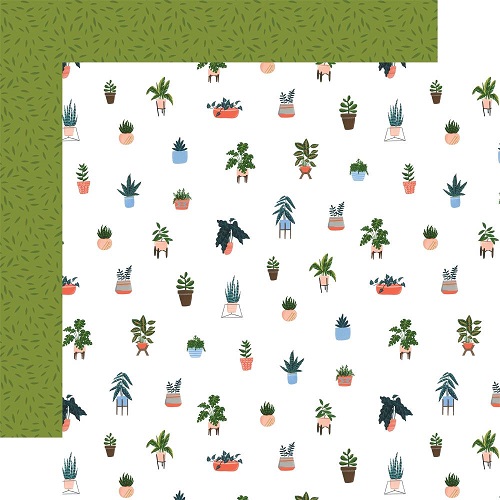 דף קארדסטוק 2121- Plant Lady - House Plant