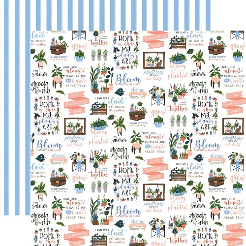 דף קארדסטוק 2123- Plant Lady - Green Thumb