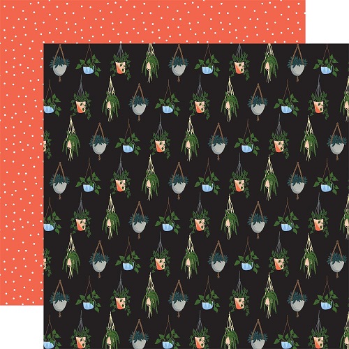דף קארדסטוק 2119- Plant Lady - Hanging Plant
