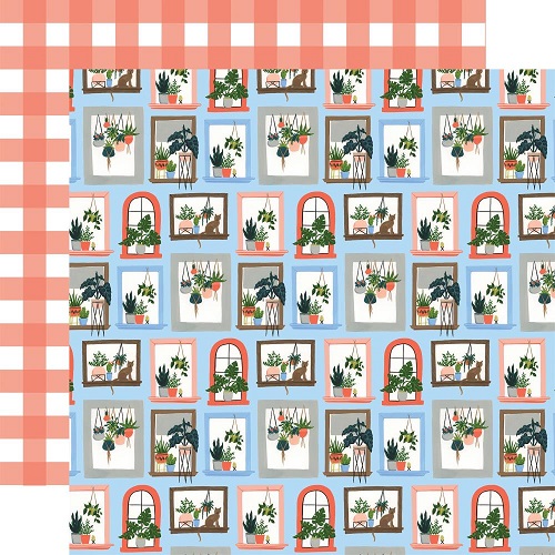 דף קארדסטוק 2125- Plant Lady - Window Blooms