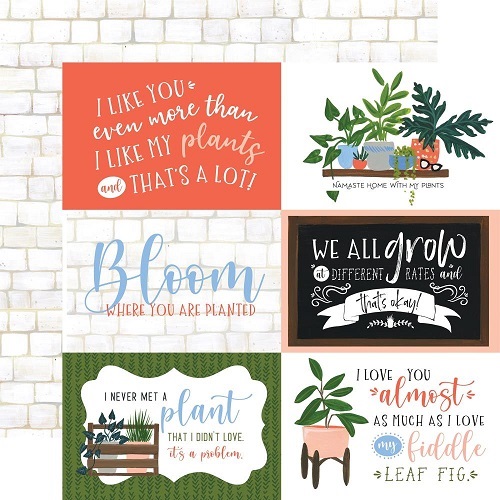 דף קארדסטוק 2130- Plant Lady - 6"X4" Journaling Cards