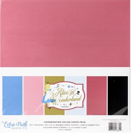 מארז קארדסטוק - Alice In Wonderland Double-Sided Solid Cardstock