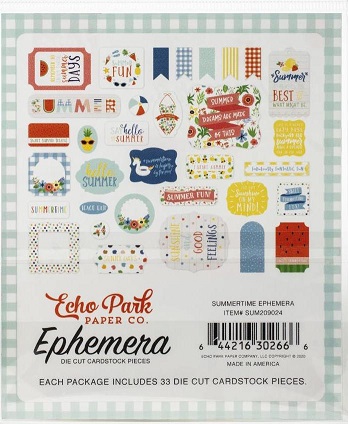 מארז חיתוכי קארדסטוק - Summertime Cardstock Ephemera - Icons