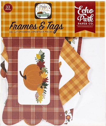 חיתוכי קארדסטוק - Happy Fall Cardstock Ephemera - Frames &amp; Tags