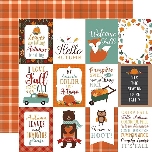 דף קארדסטוק 2113- Happy Fall - 3"X4" Journaling Cards