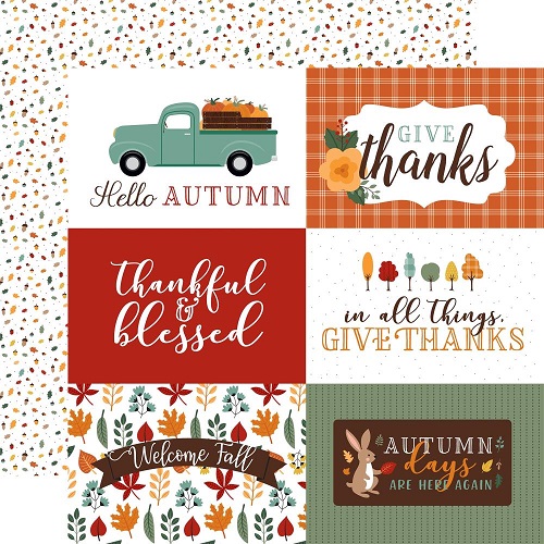 דף קארדסטוק 2116- Happy Fall - 6"X4" Journaling Cards