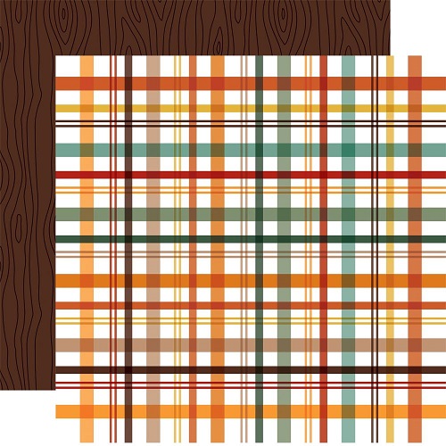 דף קארדסטוק 2109- Happy Fall - Fall Picnic Plaid
