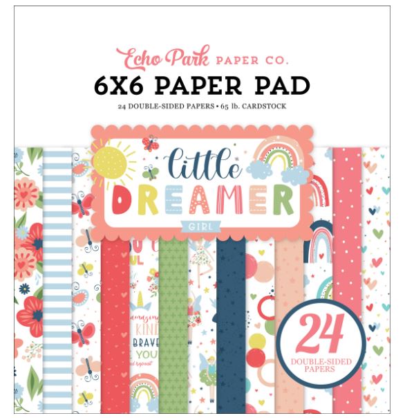 מארז קארדסטוק 6&quot; - LITTLE DREAMER GIRL - 6X6 Paper Pad