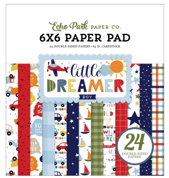 מארז קארדסטוק 6&quot; - LITTLE DREAMER BOY - 6X6 Paper Pad