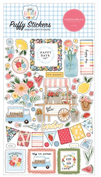מדבקות פאף - SUMMER - Puffy Stickers