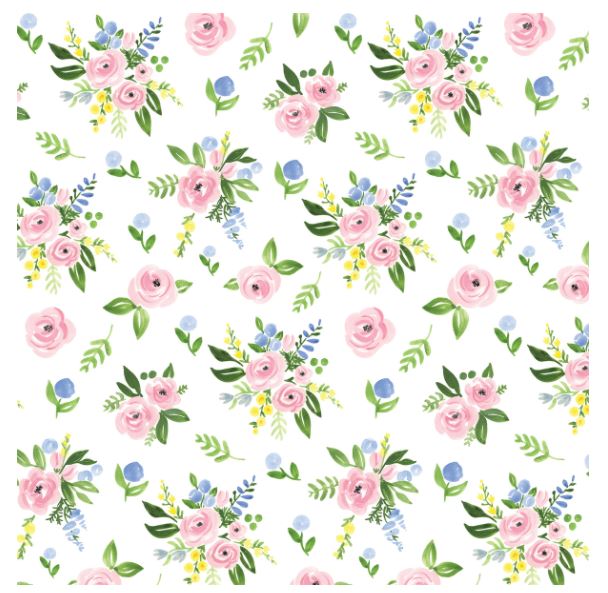 דף קארדסטוק 12" 2348 - FLORA - Pastel Large Floral