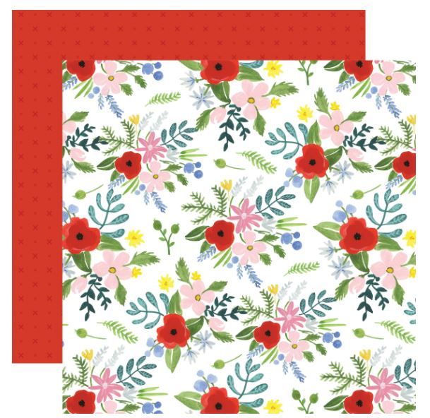 דף קארדסטוק 12&quot; 2356 - FLORA - Bold Large Floral