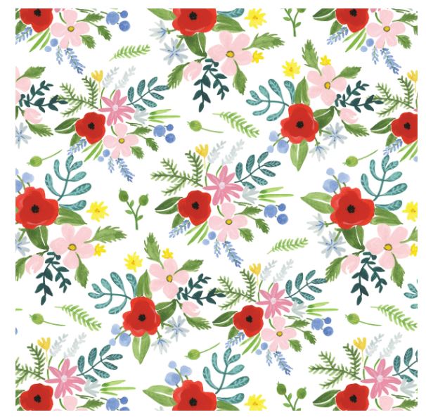 דף קארדסטוק 12" 2356 - FLORA - Bold Large Floral