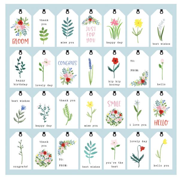 דף קארדסטוק 12" 2357 - FLORA - Bold Tags