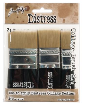 Tim Holtz Distress Collage Brush 3 Pack Assortment