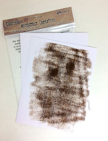 מארז דפים - Ranger - Tim Holtz - Distress Woodgrain Paper 5 Sheets