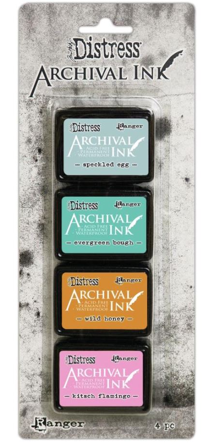 סט דיו דיסטרס - Tim Holtz Distress Archival Mini Ink Kit 4