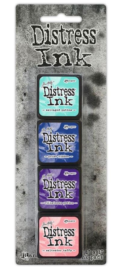 מארז דיו דיסטרס Tim Holtz Distress Mini Ink Pads 4/Pkg - Kit 17