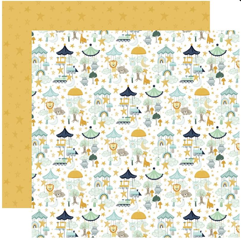 דף קארדסטוק 12&quot; 2364 - IT&#39;S A BOY - Many Mobiles