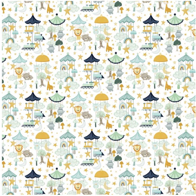 דף קארדסטוק 12" 2364 - IT'S A BOY - Many Mobiles