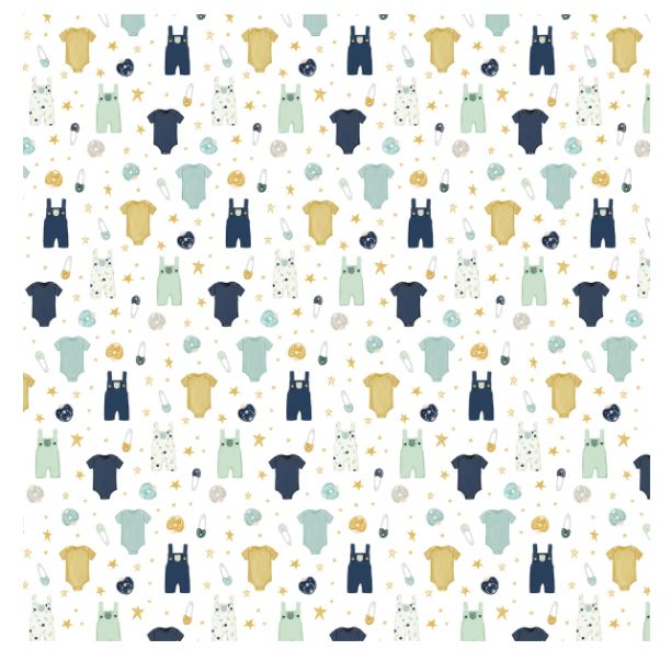 דף קארדסטוק 12" 2371 - IT'S A BOY - Outfits And Overalls