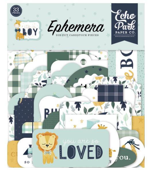 מארז חיתוכי קארדסטוק - IT&#39;S A BOY - Ephemera