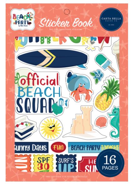 ספר מדבקות - BEACH PARTY - Sticker Book