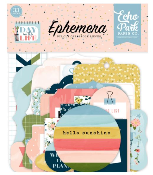 מארז חיתוכי קארדסטוק - DAY IN THE LIFE - Ephemera