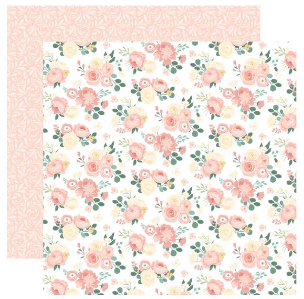דף קארדסטוק 12&quot; 2376 - WEDDING - Pretty In Pink