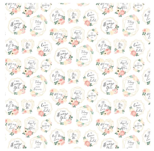 דף קארדסטוק 12" 2379 - WEDDING - Multy Journaling Cards
