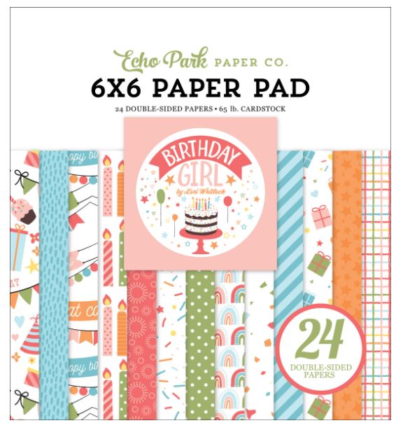 מארז קארדסטוק 6&quot; - BIRTHDAY GIRL - 6X6 Paper Pad