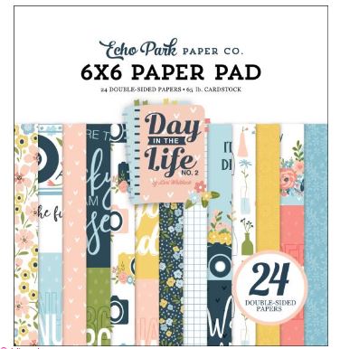 מארז קארדסטוק 6&quot; - DAY IN LIFE no.2 - 6X6 Paper Pad