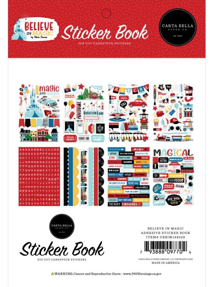 ספר מדבקות - Carta Bella Sticker Book - Believe In Magic