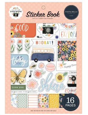 ספר מדבקות - Carta Bella Sticker Book - Here, There And Everywhere