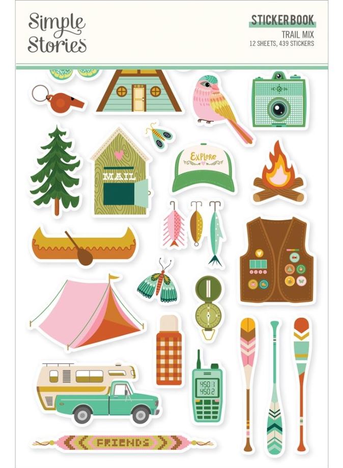 ספר מדבקות - Simple Stories Sticker Book - Trail Mix