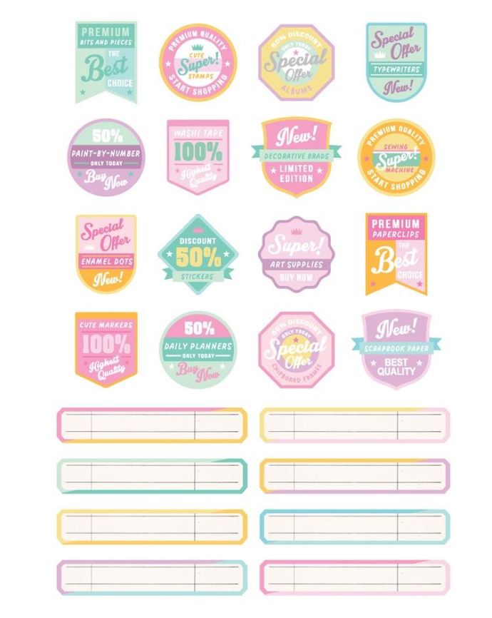 ספר מדבקות - Simple Stories Sticker Book 12/Sheets - Crafty Things
