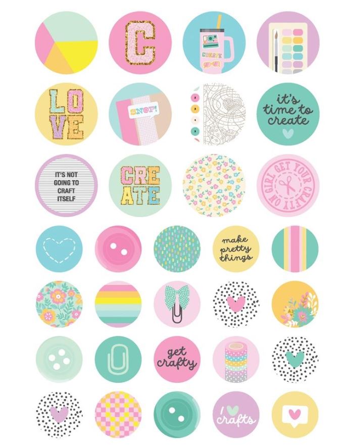 ספר מדבקות - Simple Stories Sticker Book 12/Sheets - Crafty Things